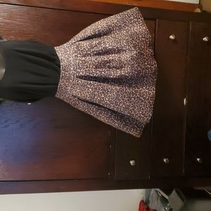 Leopard skater skirts